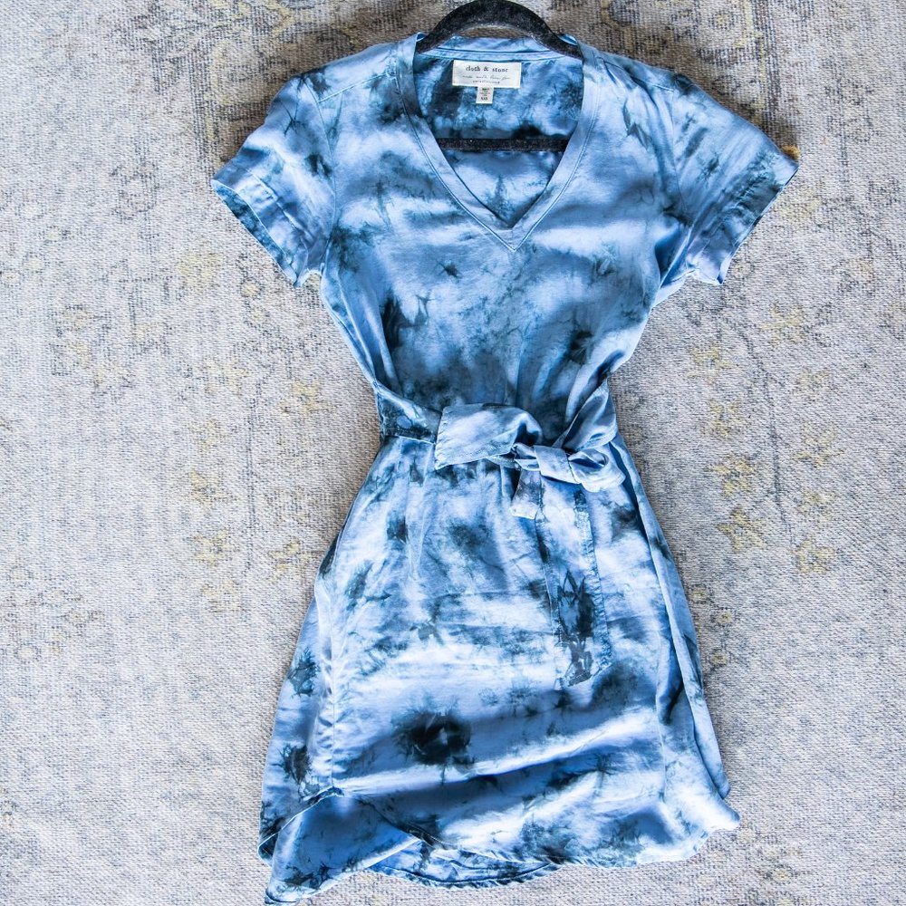 Cloth & Stone Liv Tie Front Mini Dress